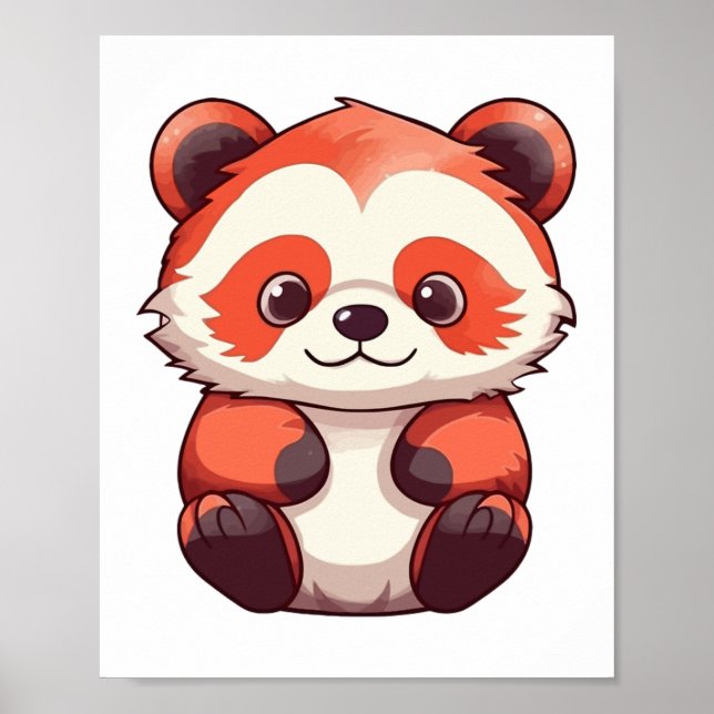 Poster Panda Vermelha Custa (Frente)