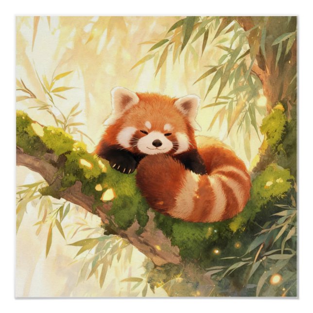 Póster Panda Vermelho (Frente)