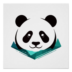Póster Panda Vetor Art Animal Modern Urban City Graphic