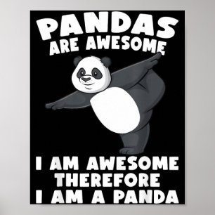 Poster Pandas São Incríveis Presente Engraçado Fofo Amant