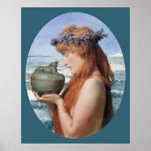 Poster Pandora por Alma Tadema, romanticismo do vintage
