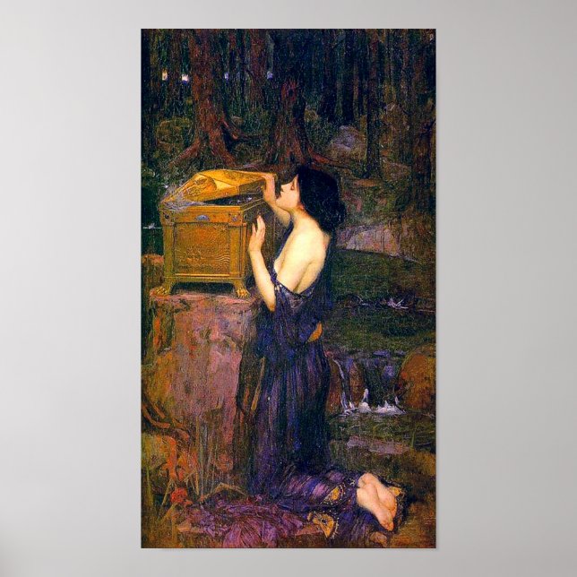 Póster Pandora por John William Waterhouse (Frente)