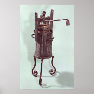 Poster Panela de pressão inventada por Denis Papin 1679