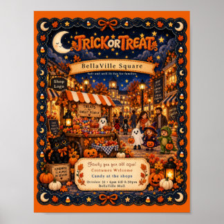 Poster Panfleto de Evento de Halloween Personalizado | Sh