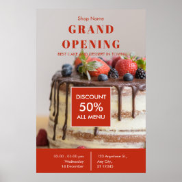 Poster Panfleto De Grande Abertura Da Pequena Empresa Da 