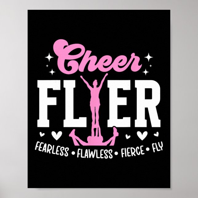 Poster Panfleto de Torcida Destemido Perfeito Feroz Cheer (Frente)