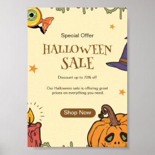 Poster Panfleto de Venda de Halloween, Noite de Halloween