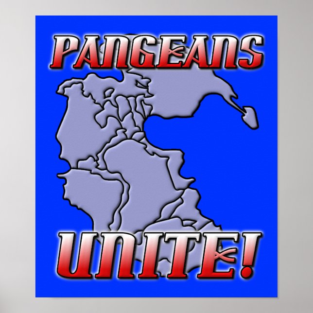 Póster Pangea Unir Cartaz de Geografia (Frente)