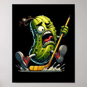 Poster Pânico de Hockey de Picles Diversão Rink de Gelo P