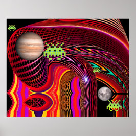 Poster Pânico Solar Sistemático - Arte Surreal do Ken Gag