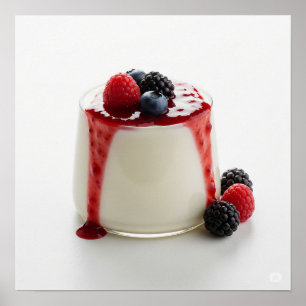 Poster Panna Cotta com Berries