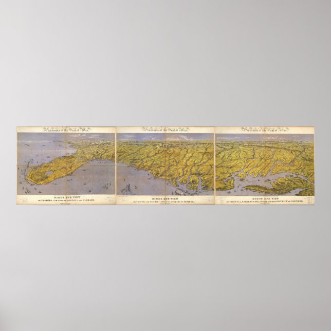 Poster Panorama Composto do Lugar da Guerra (Frente)