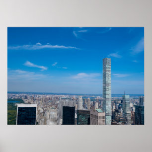 Poster Panorama da Cidade de Nova York e Vista Aérea do C