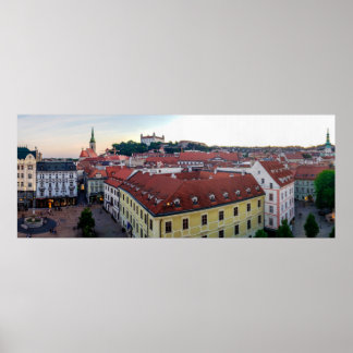Poster Panorama da Cidade Velha, Bratislava, Eslováquia