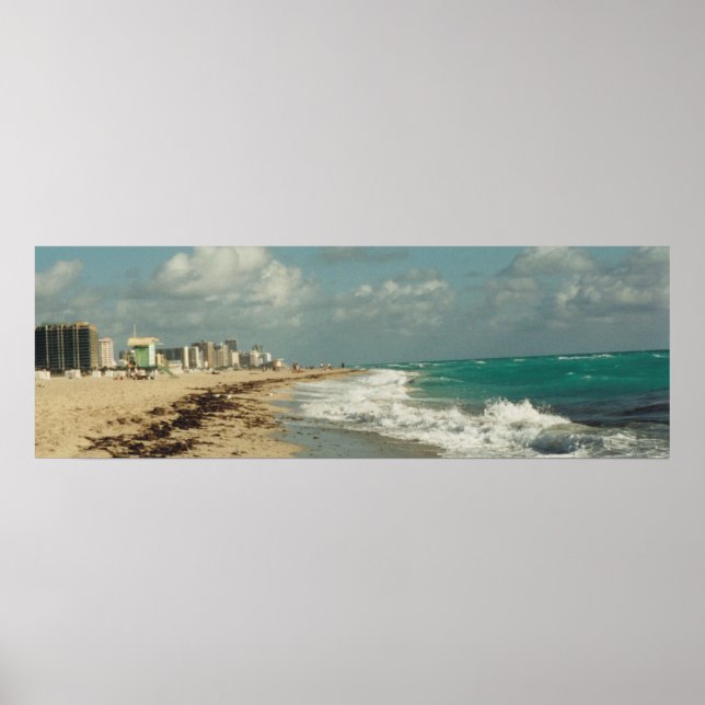 Poster Panorama da Costa de Miami Beach (Frente)