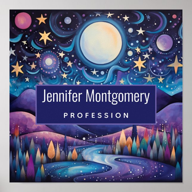 Poster Panorama da Grande Lua Noite Whimesi (Frente)