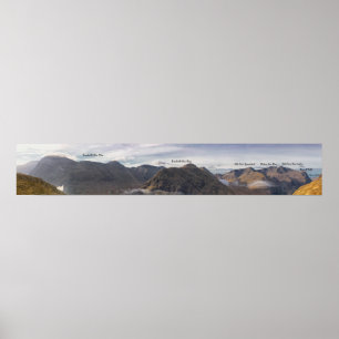 Poster Panorama da montanha de Glencoe