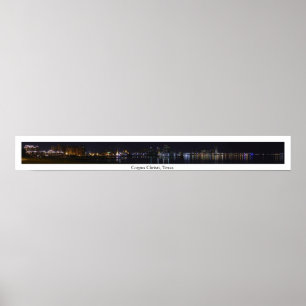 Póster Panorama da skyline de Corpus Christi