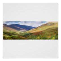 Panorama das Terras Altas Escocesas Poster brilhan