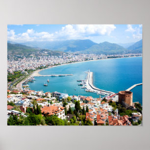 Poster Panorama de Alanya em Turkiye