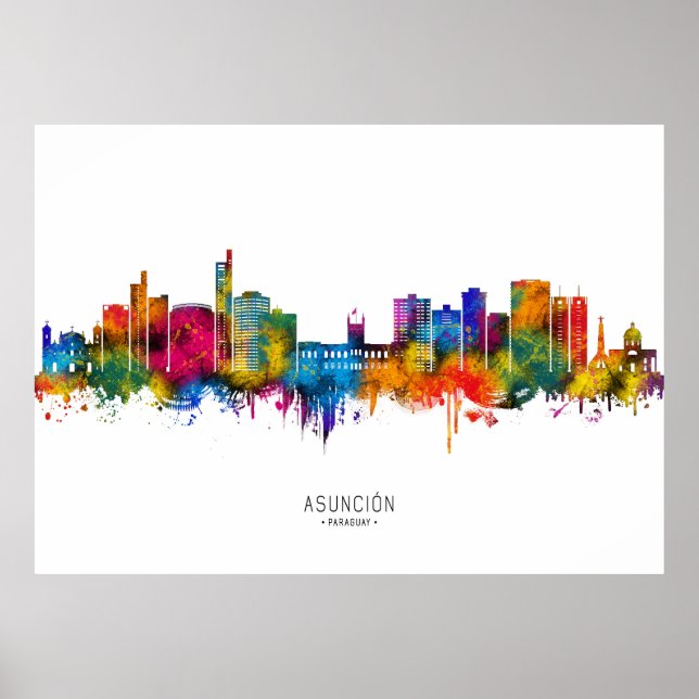 Poster Panorama de Assunção Paraguai (Frente)