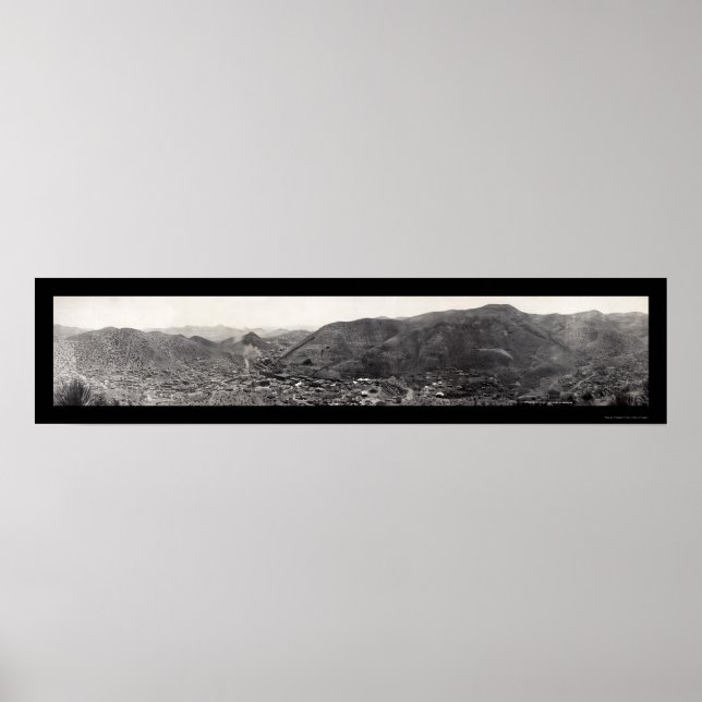 Poster Panorama de Bisbee AZ Foto 1909 (Frente)