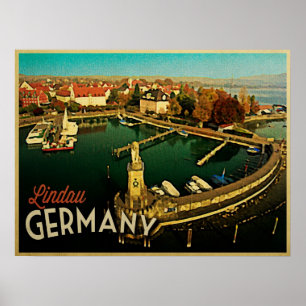 Póster Panorama de Lindau Alemanha