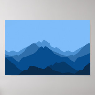 Poster Panorama de Paisagem Montanhosa