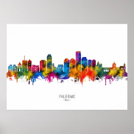 Poster Panorama de Palermo Itália