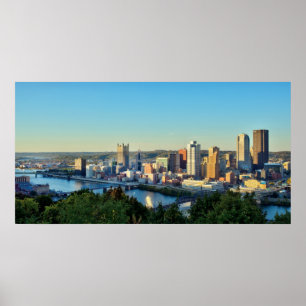 Póster Panorama de Pittsburg do centro