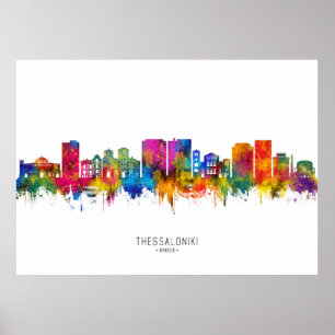 Poster Panorama de Tessalônica Grécia