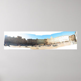 Póster panorama do campo em Siena