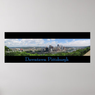 Poster Panorama do centro de Pittsburgh