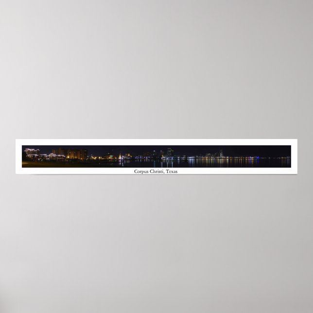 Póster Panorama do Corpus Christi Skyline (Frente)