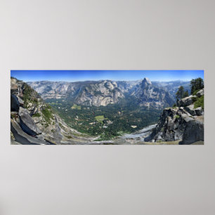Poster Panorama do ponto da geleira - vale de Yosemite