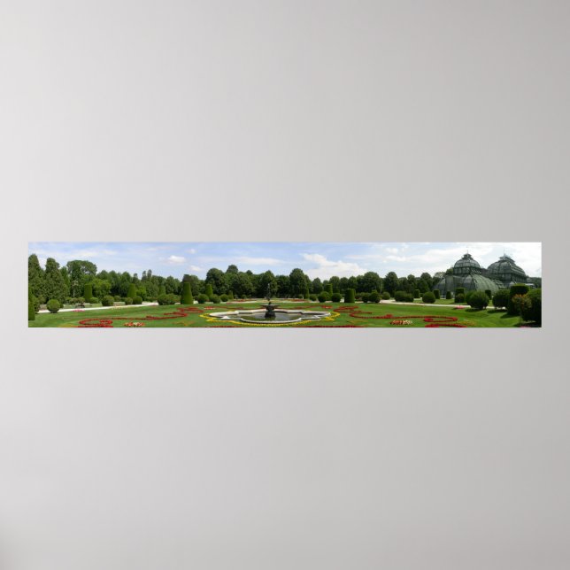 Póster Panorama Palmenhaus No Parque De Schönbrunn (Frente)