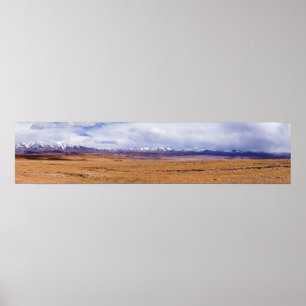 Poster Panorâmica da paisagem tibetana