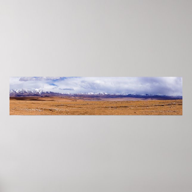 Poster Panorâmica da paisagem tibetana (Frente)