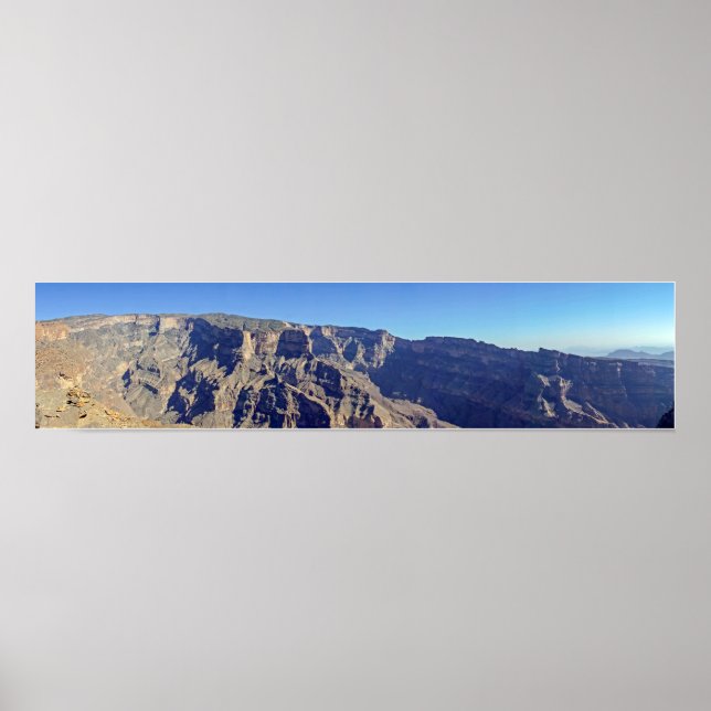 Poster Panorâmica de Jebel Shams - Sultanato de Omã (Frente)