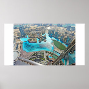 Póster Panorâmica do Parque Khalifa sobre o Burj Khalifa