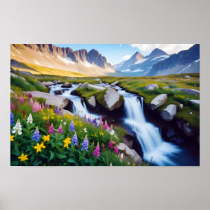 Poster Panorâmica Paisagem Paadow Valley Nature Tranquil