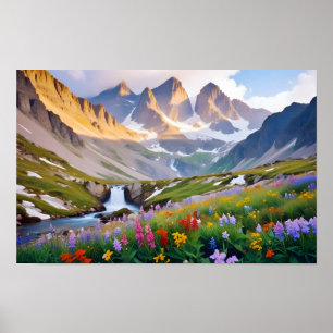 Poster Panorâmica Paisagem Paadow Valley Nature Tranquil