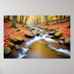 Poster Panorâmica Paisagem Panorâmica Rio Natureza Tranqu