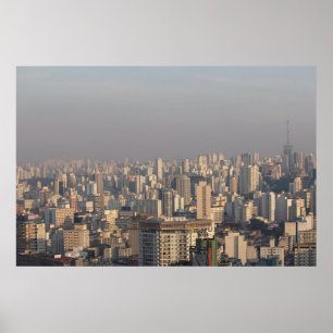 Póster Panorâmico aéreo - Sao Paulo