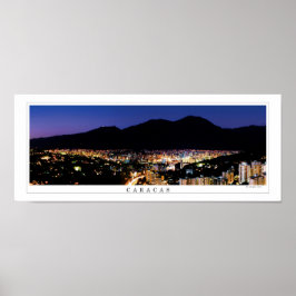 poster panorâmico amplo da montanha Caracas Avila
