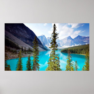 Poster Panorâmico de um vale do lago moraine de dez