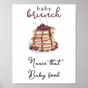 Poster Panquecas Chá de bebê Qual é o nome daquele alimen