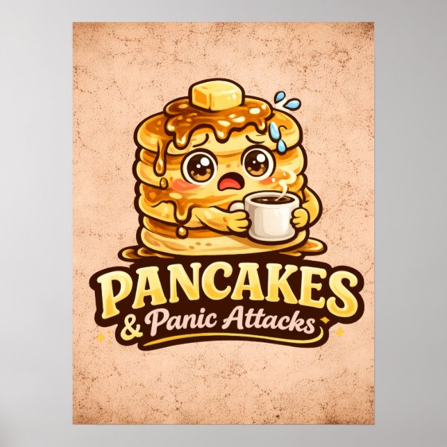 Poster Panquecas e Ataques de Pânico - Amigos Foodies (Frente)
