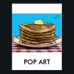 Póster panquecas, POP ART<br><div class="desc">AS PANCAKES pop FAZEM UM POSTER EXCELENTE, UMA PLACA DE NOTA OU UM MUG.</div>