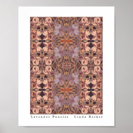 Poster Pansias de lavanda Arte Original por Linda Becker